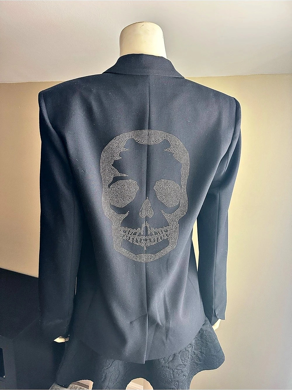 Zadig & Voltaire Vedy Skull Strass Blazer Black Size 40